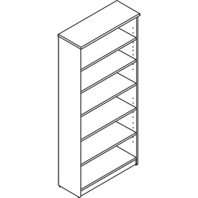 Six-Shelf Mahogany Bookcase E102768