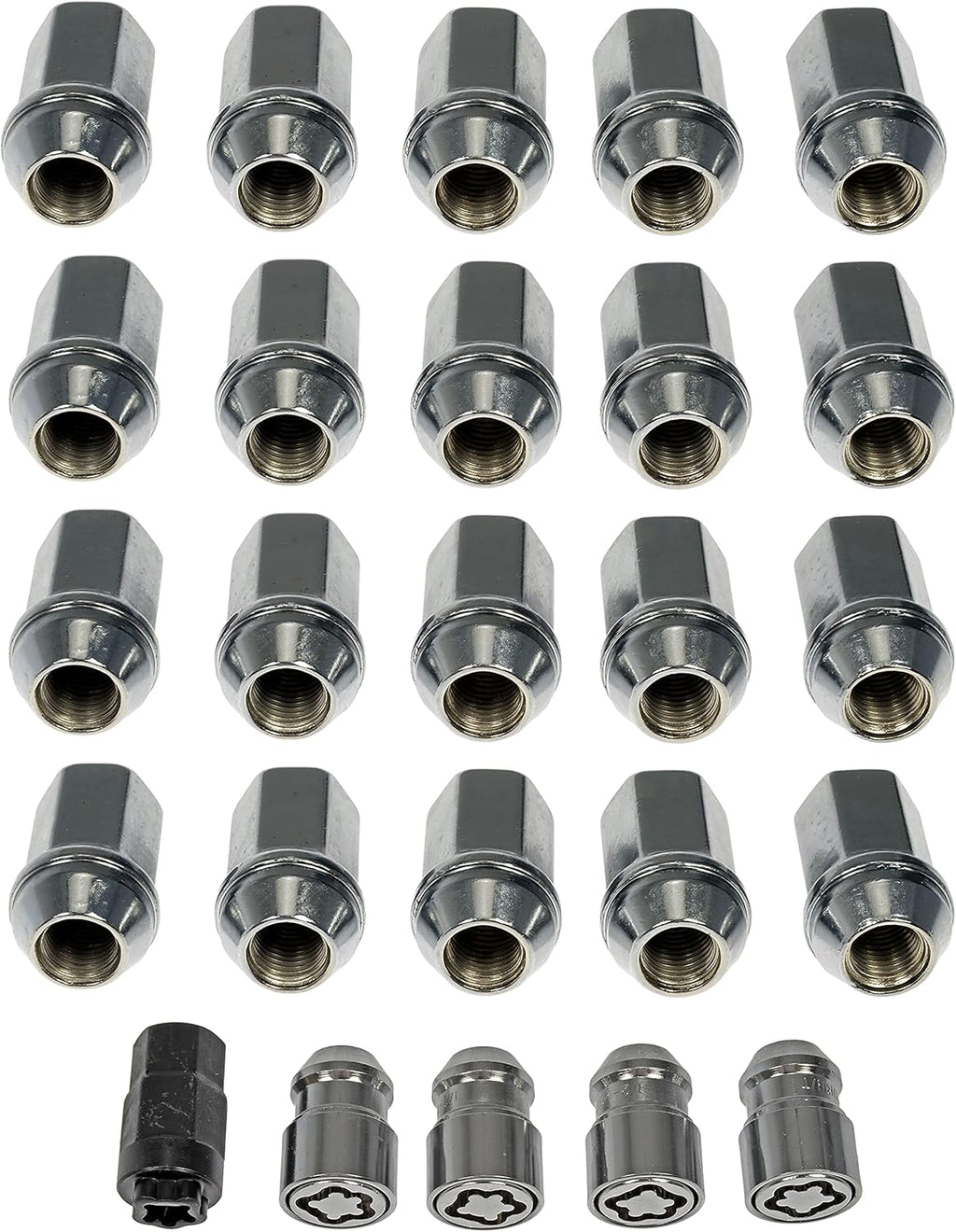 Wheel Nut Kit M14-1.50 Flattop Nut 22 mm Hex 44.5 mm Length Pack of 2 V38041