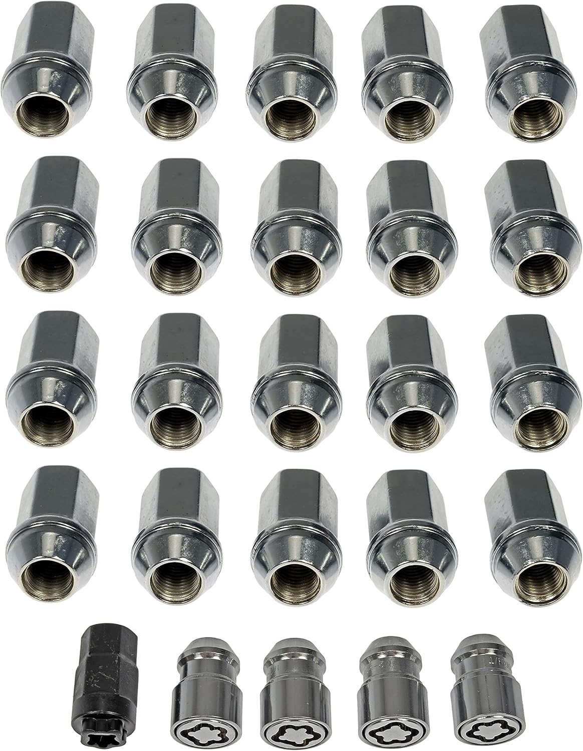 Wheel Nut Kit M14-1.50 Flattop Nut 22 mm Hex 44.5 mm Length Pack of 2 V38041