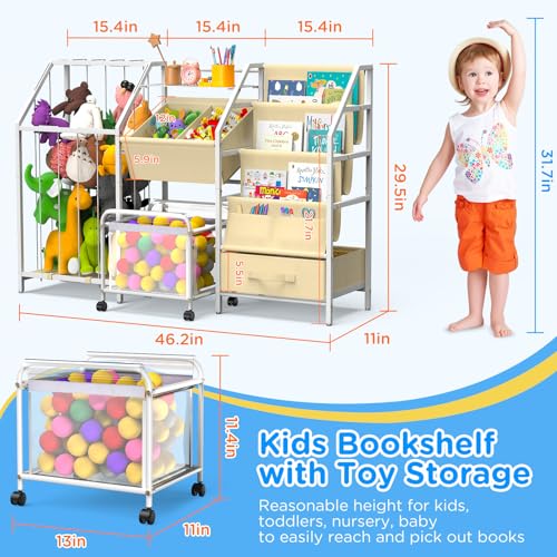 White 3 Tier Kids Bookshelf and Toy Storage M3417