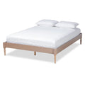 Mid-Century Wood Platform Queen Bed U462119