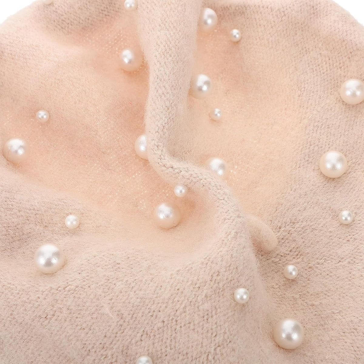 Beige Cashmere Wool Beret K911