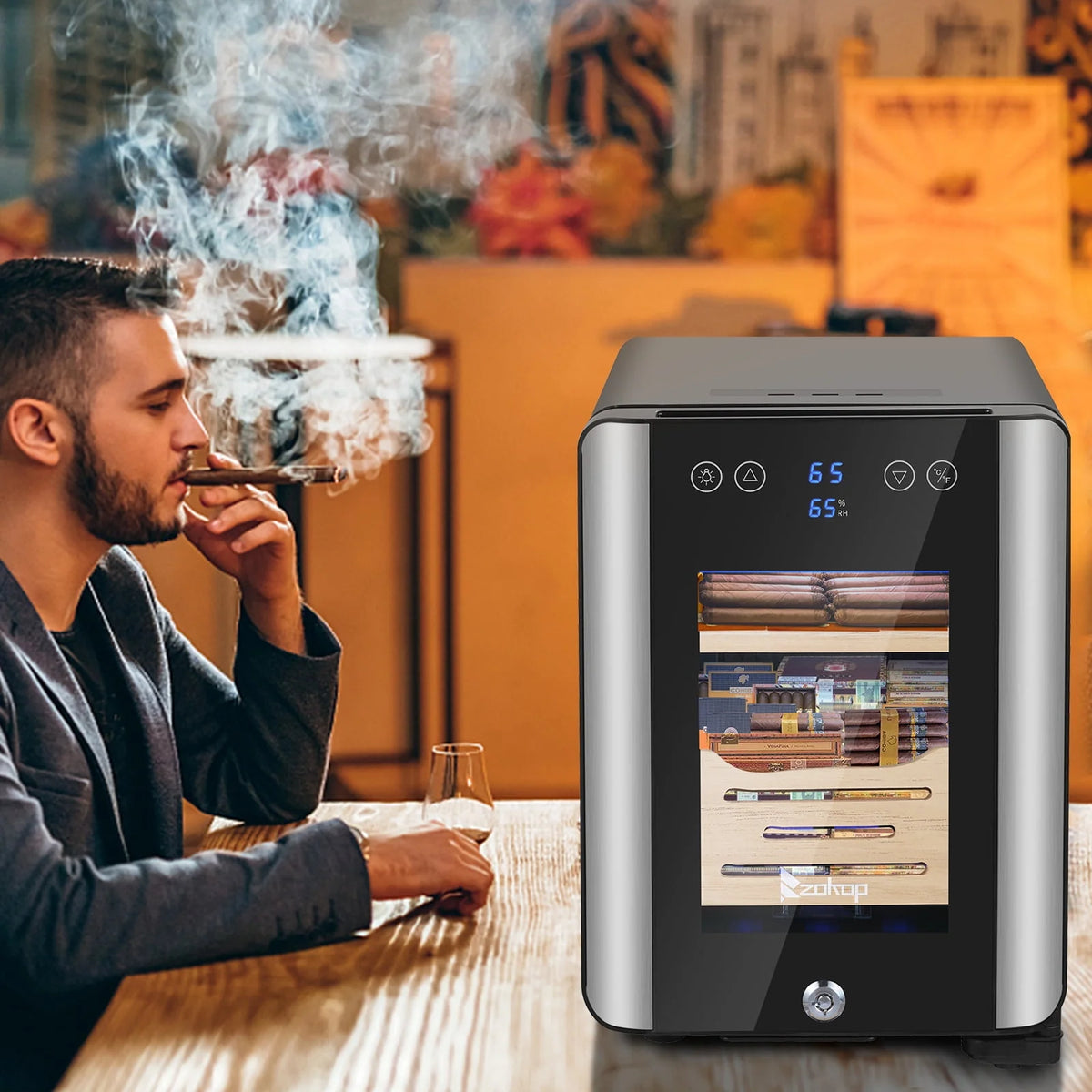 25L Electric Cigar Humidor with Digital Hygrometer C6954