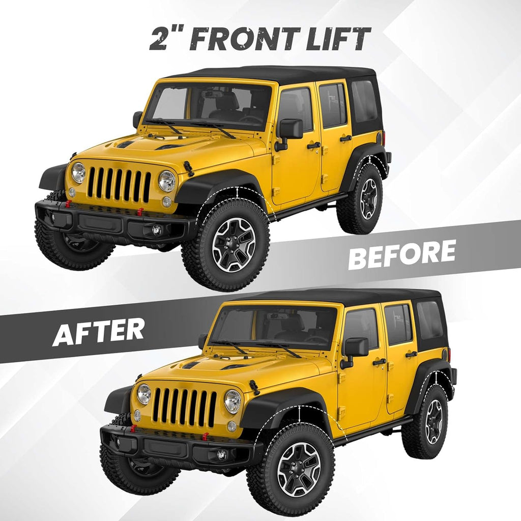 2" Front Lift Level Kit for Jeep Liberty Cherokee KJ KK Dodge Nitro Compact SUV Pack of 2 H358110