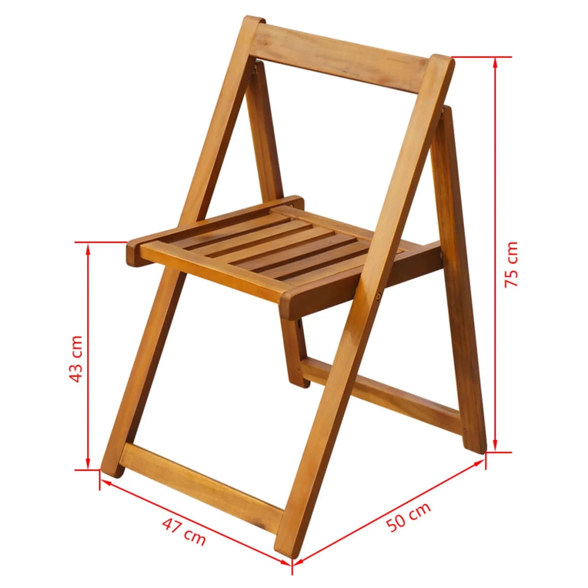 Folding Patio Chairs 2 pcs Acacia Wood Z14465