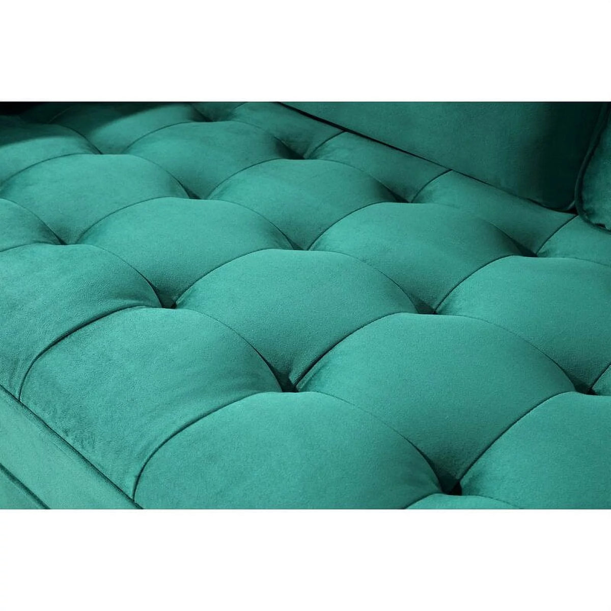 Green Velvet Square Arm Loveseat B100