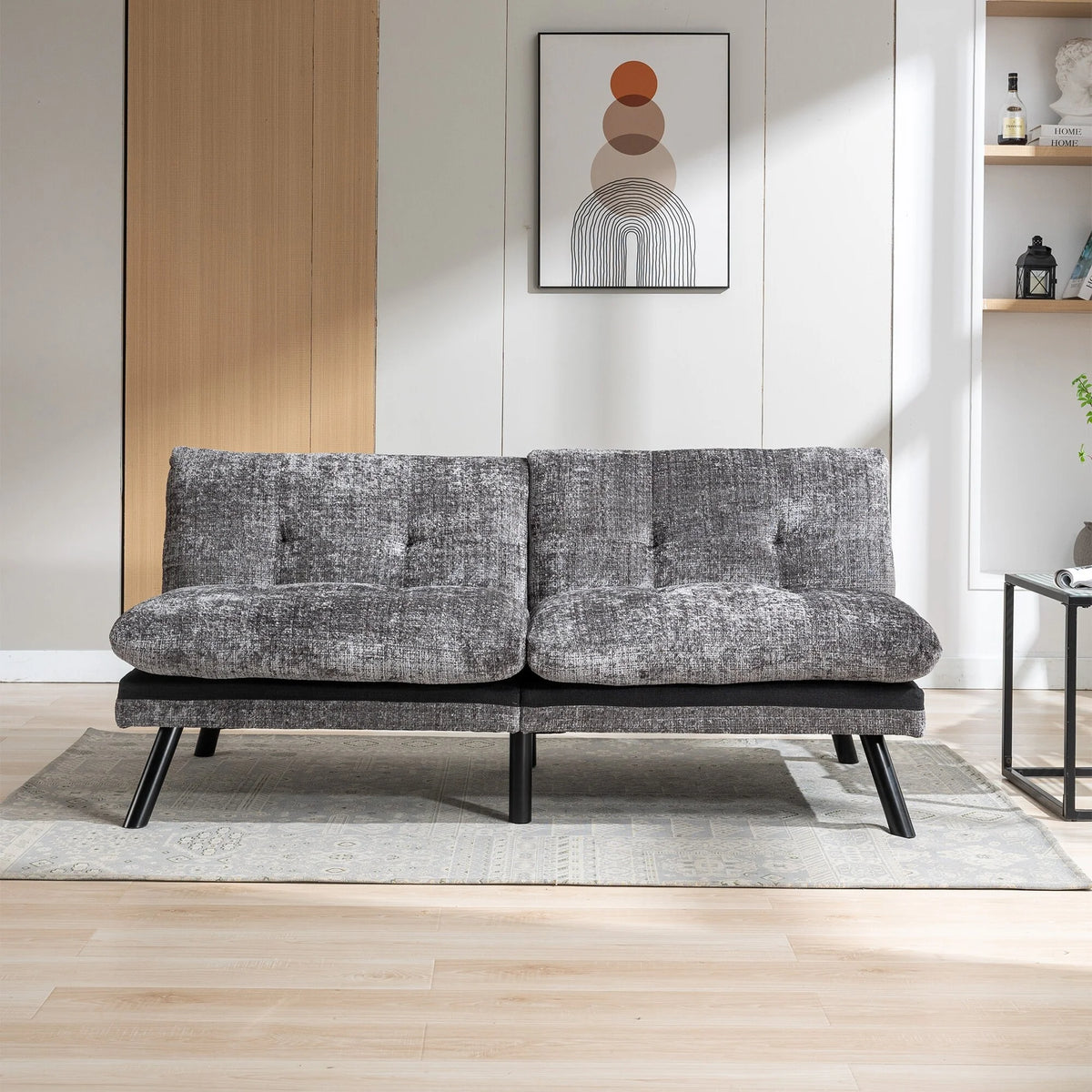Grey Convertible Sleeper Loveseat G668