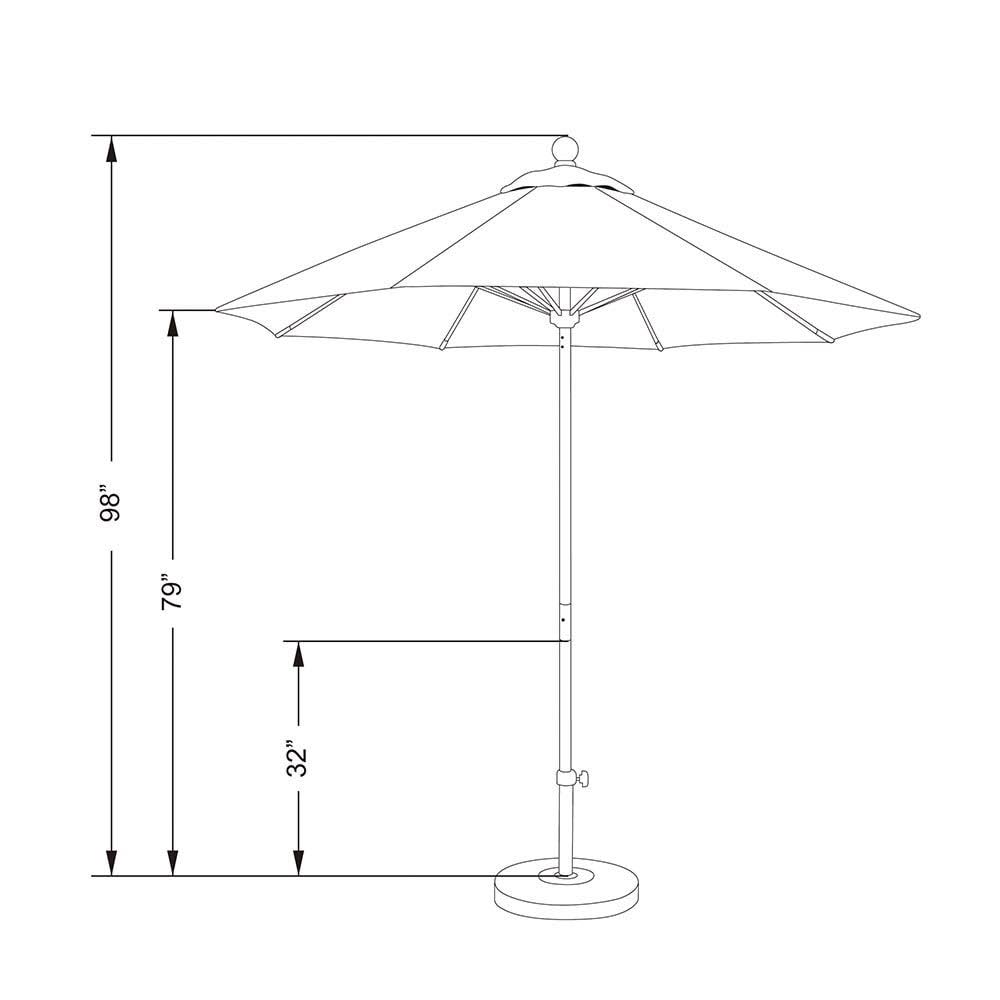 7.5 ft. Fiberglass Market Umbrella B816