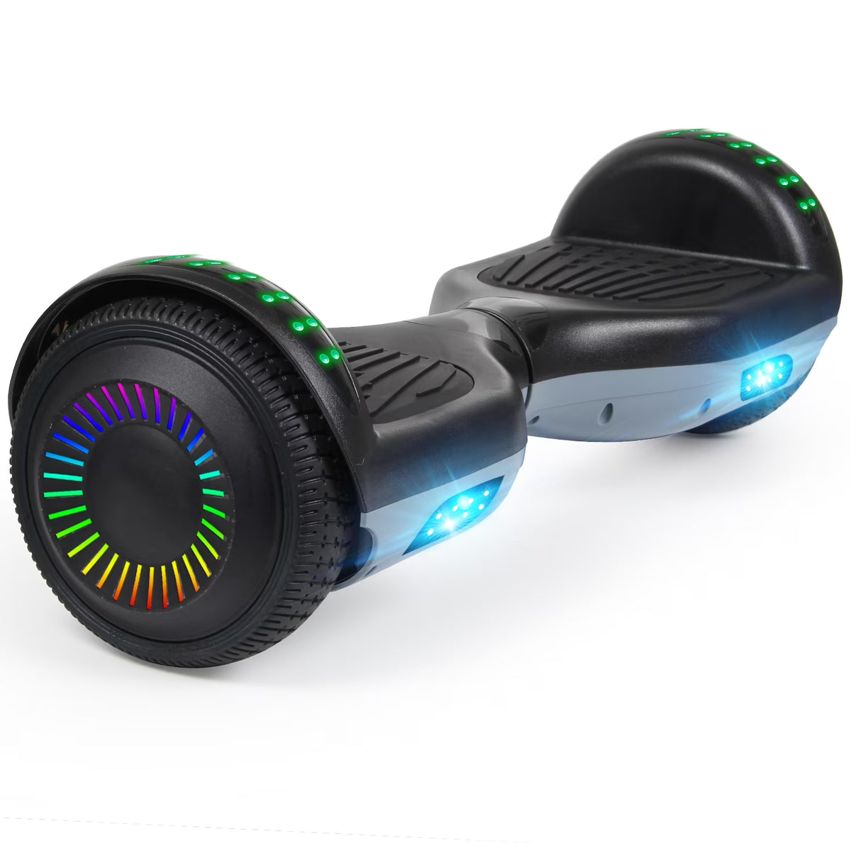 Black Two-Wheel Self Balancing Scooter with Bluetooth Speaker and LED Lights V842