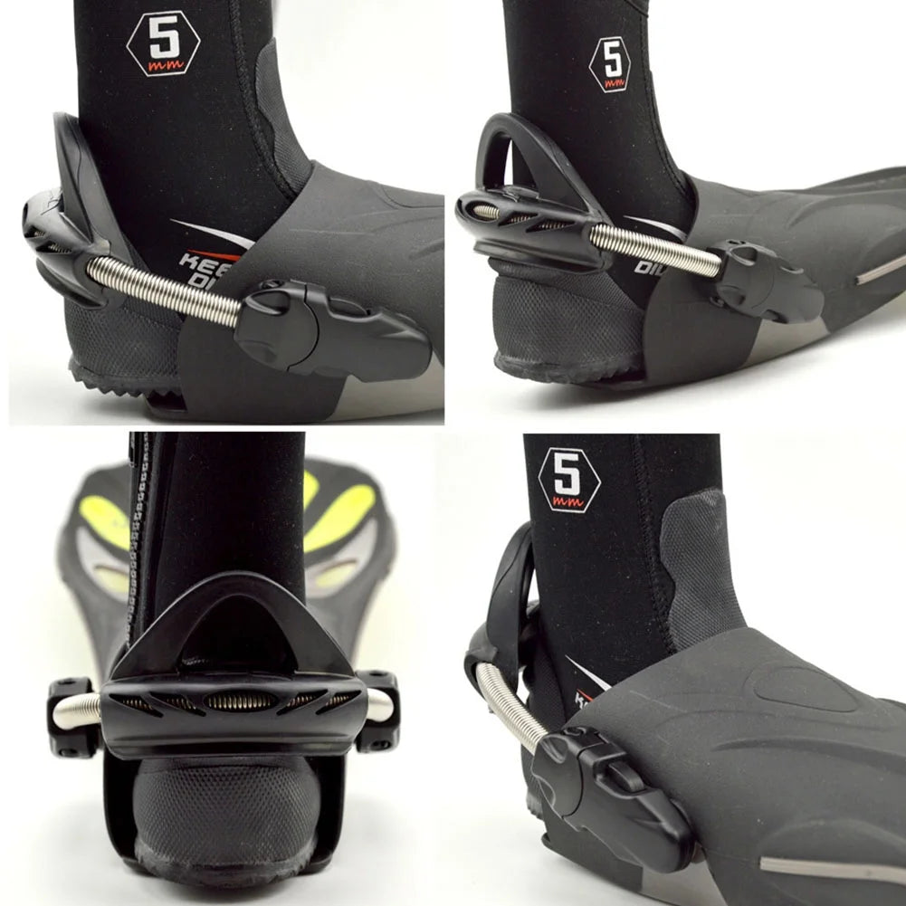 Steel Spring Heel Straps for Diving Fins (Black M) J397133