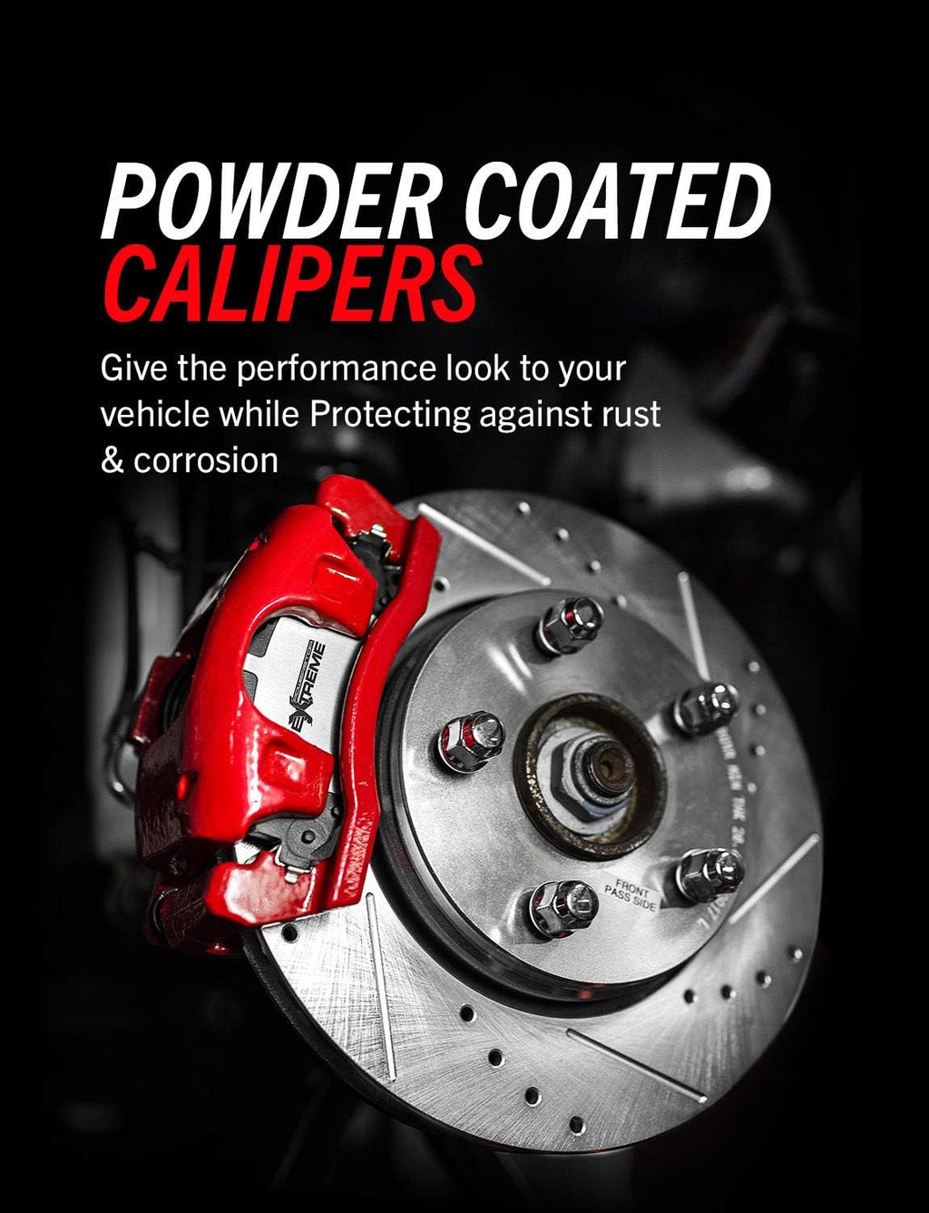 Red Powder Coated Brake Caliper Set E47830