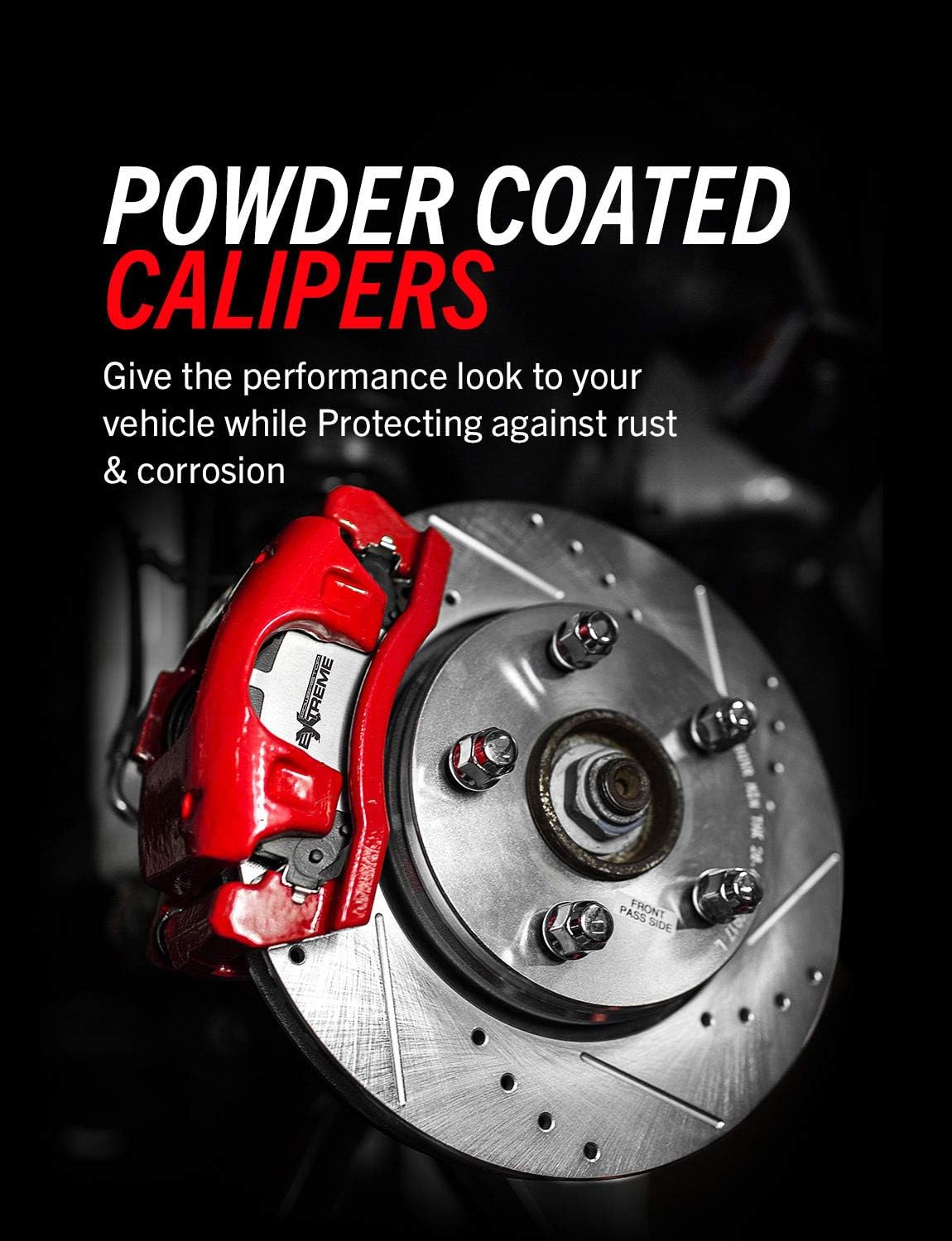 Red Powder Coated Brake Caliper Set E47830