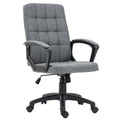 Gray Fluffy Home Office Chair with Adjustable Height V993647