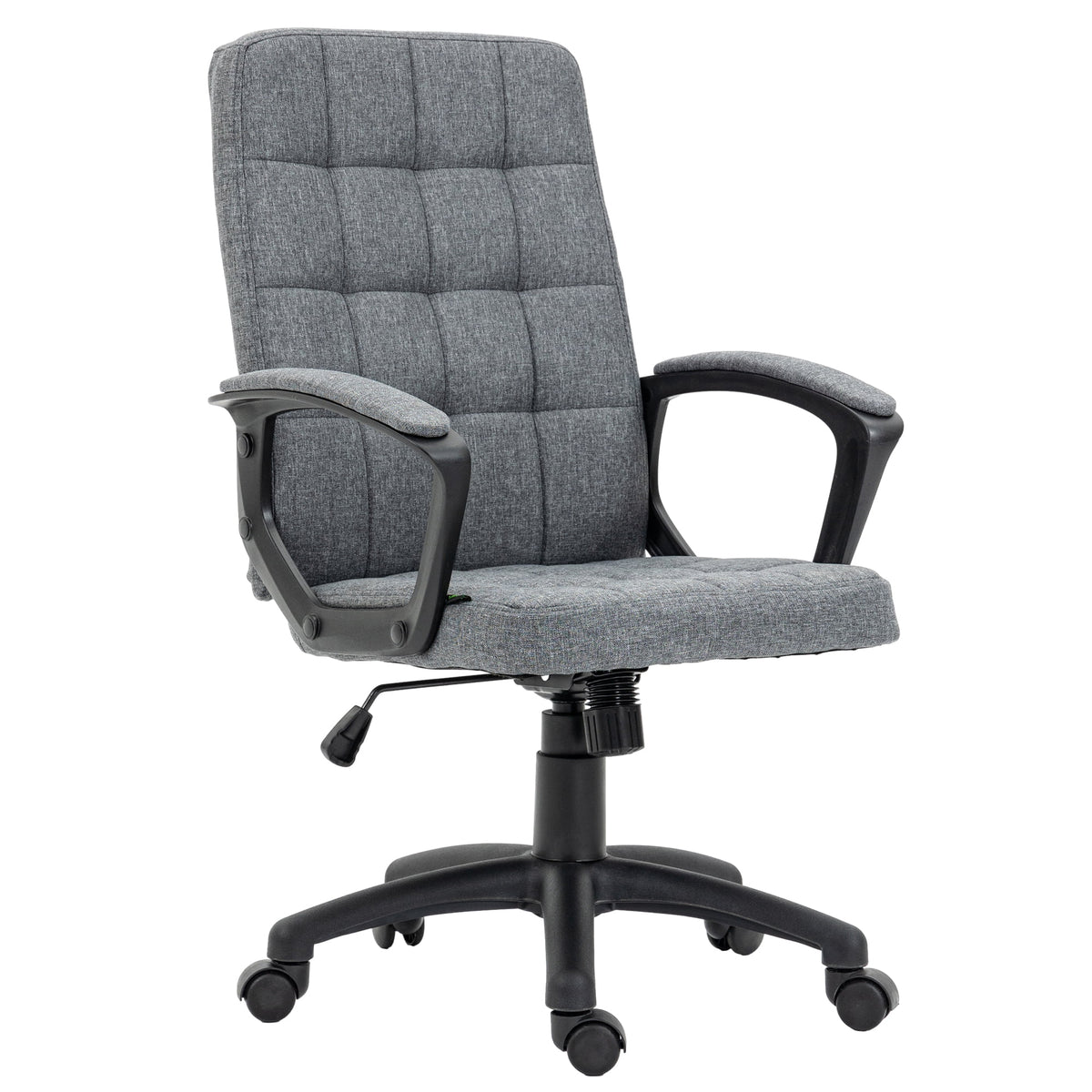 Gray Fluffy Home Office Chair with Adjustable Height V993647