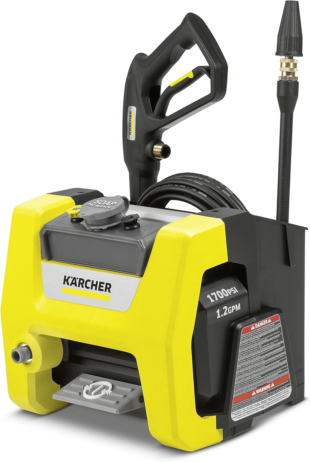 1700 PSI Electric Power Pressure Washer with 3 Nozzle Attachments C3011