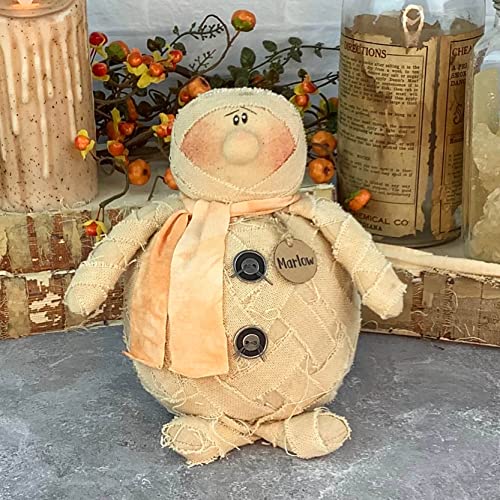7" x 7" Rustic Fabric Halloween Shelf Sitter Y986