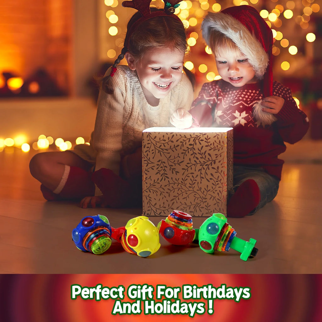 4 Pcs Electric Rotate Gyro Toys with Lights and Music V666727