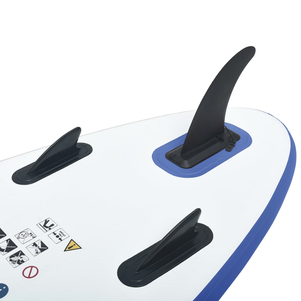 Blue and White Inflatable Paddle Board Set P82166
