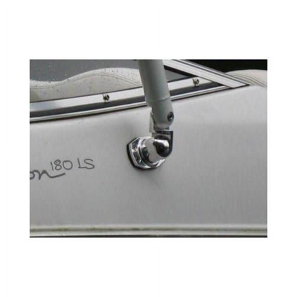 Polished Aluminum Stainless Steel Wakeboard Tower Mounting Feet Kit, 4 Complete Mounting Feet with Backing Plates and Rubber Pads M832