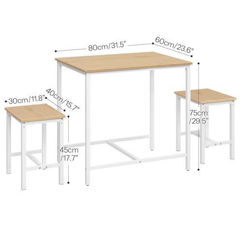 3-Piece Industrial Dining Table Set U131172
