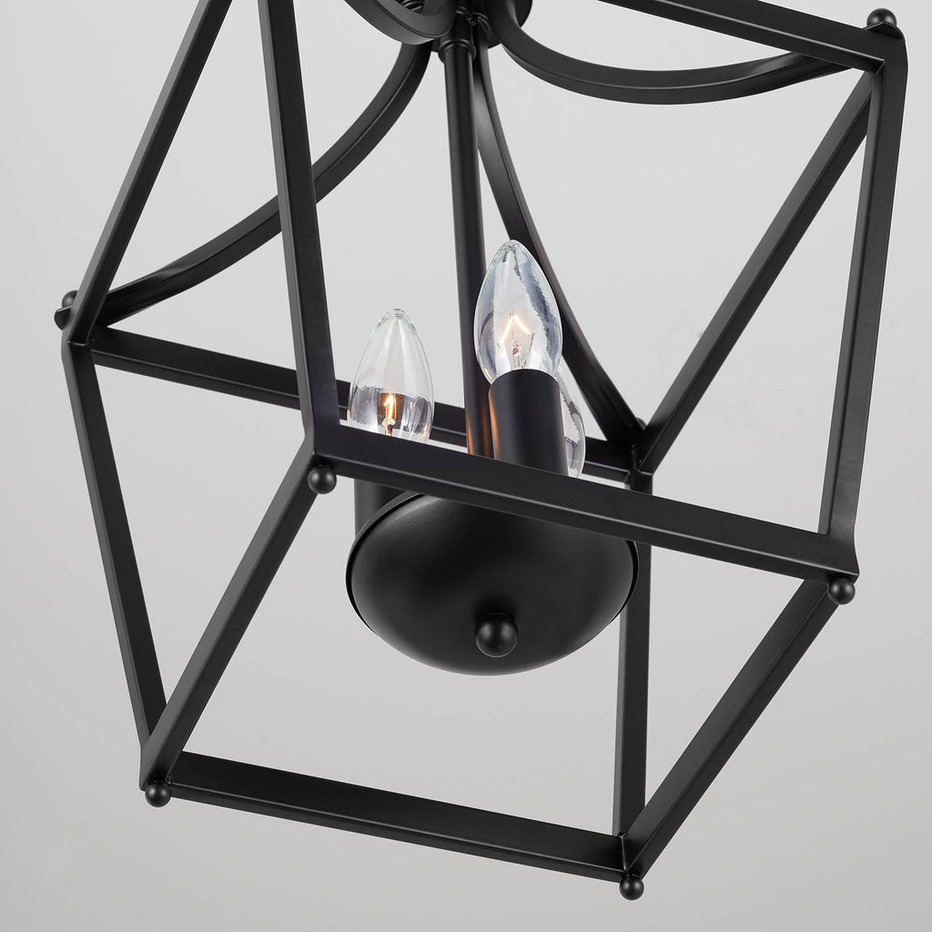 Matte Black 3 Light Foyer X309