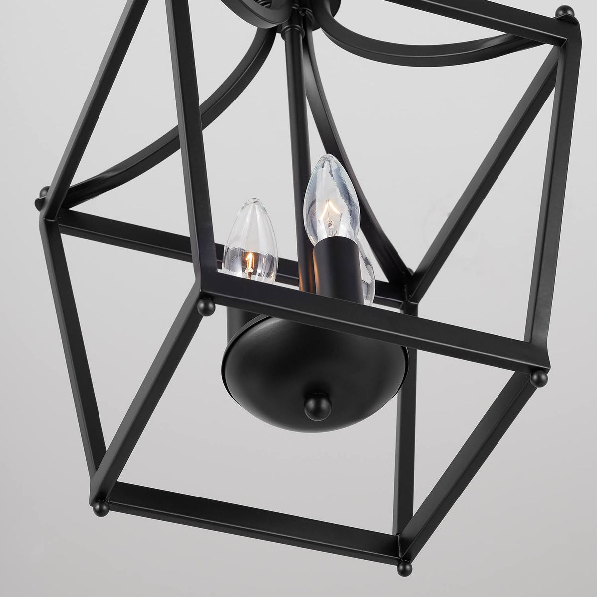 Matte Black 3 Light Foyer X309
