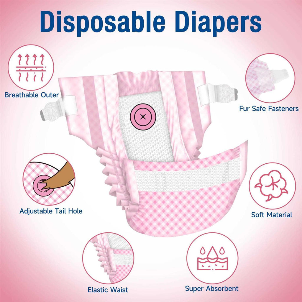 Soft Female Disposable Dog Diapers O2773