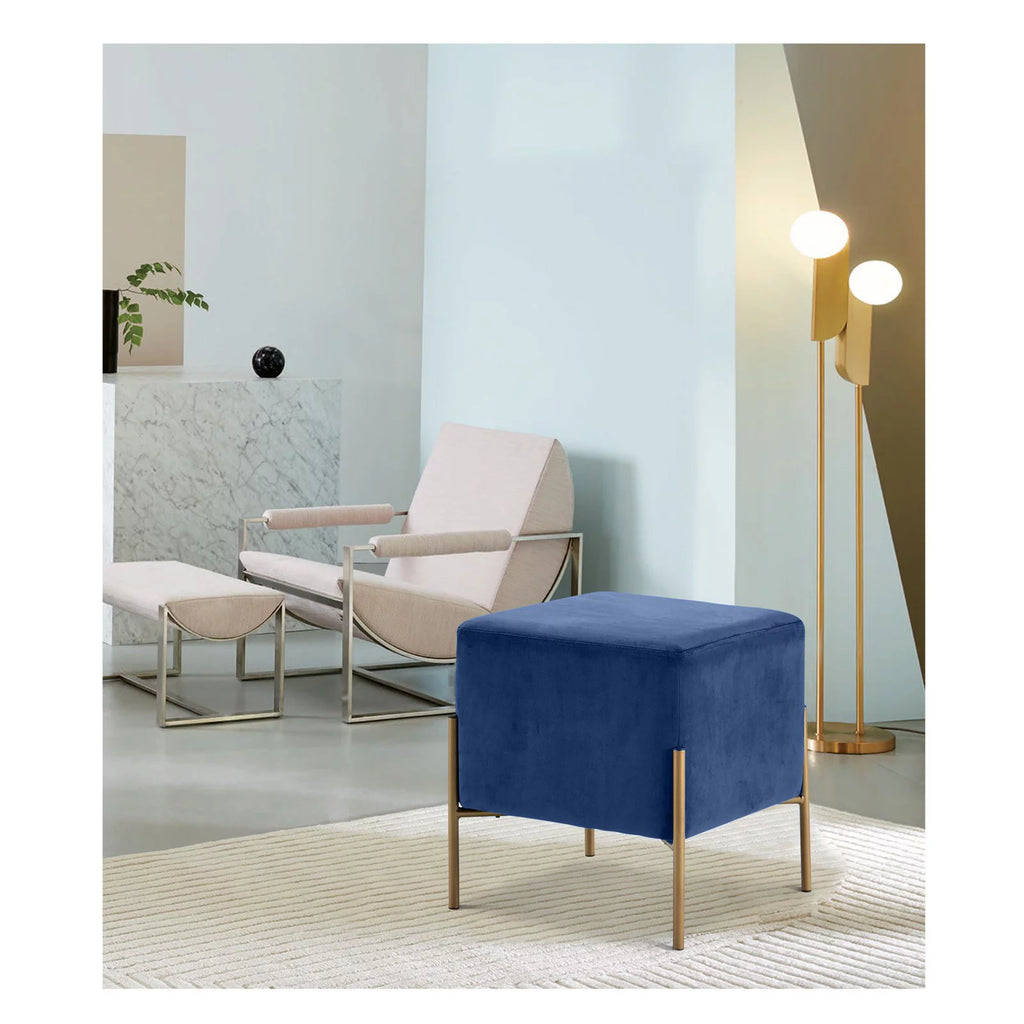 Black Velvet Ottoman Stool E967757