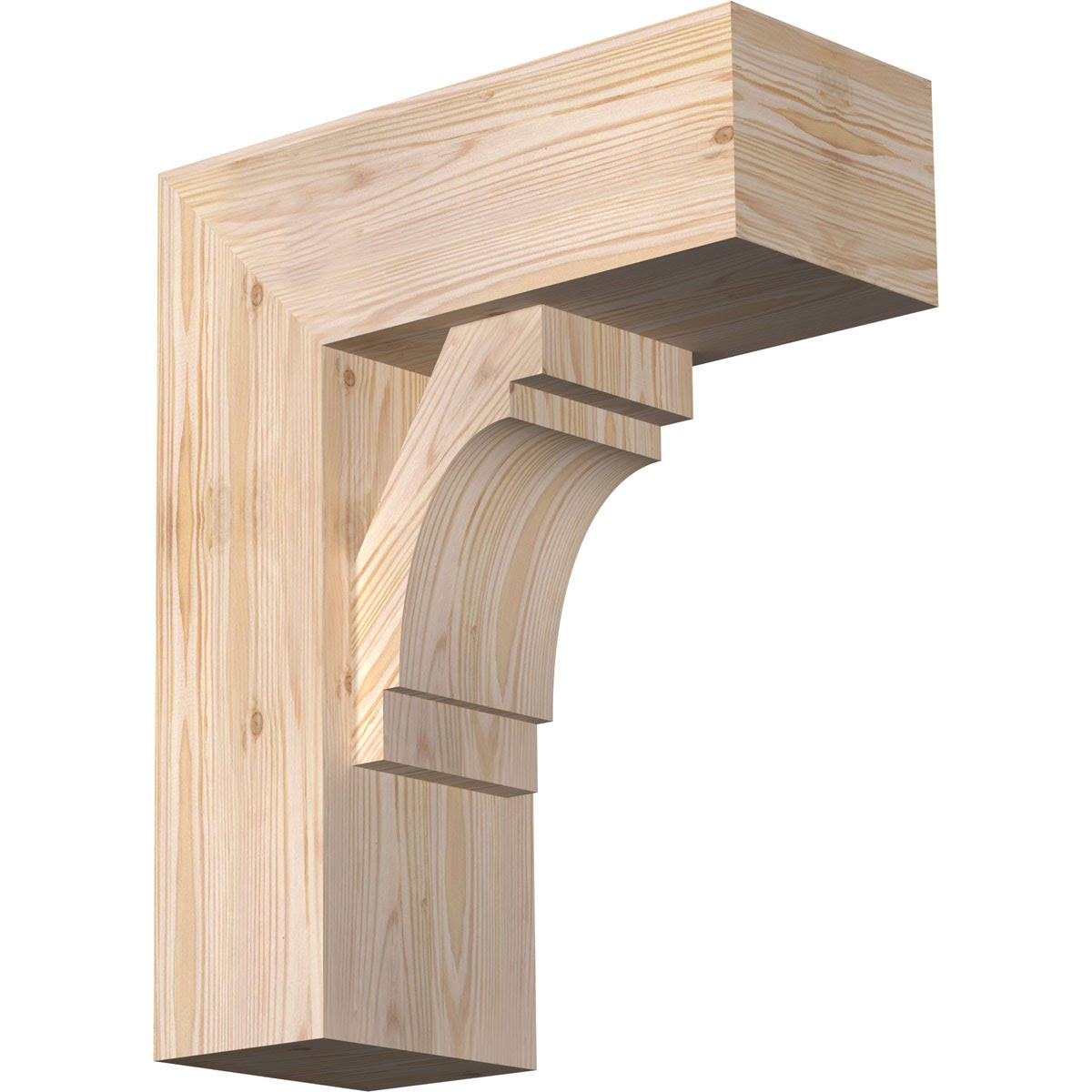 7 1/2x22W x 18x22D x 22x22H Douglas Fir Bracket Y5308