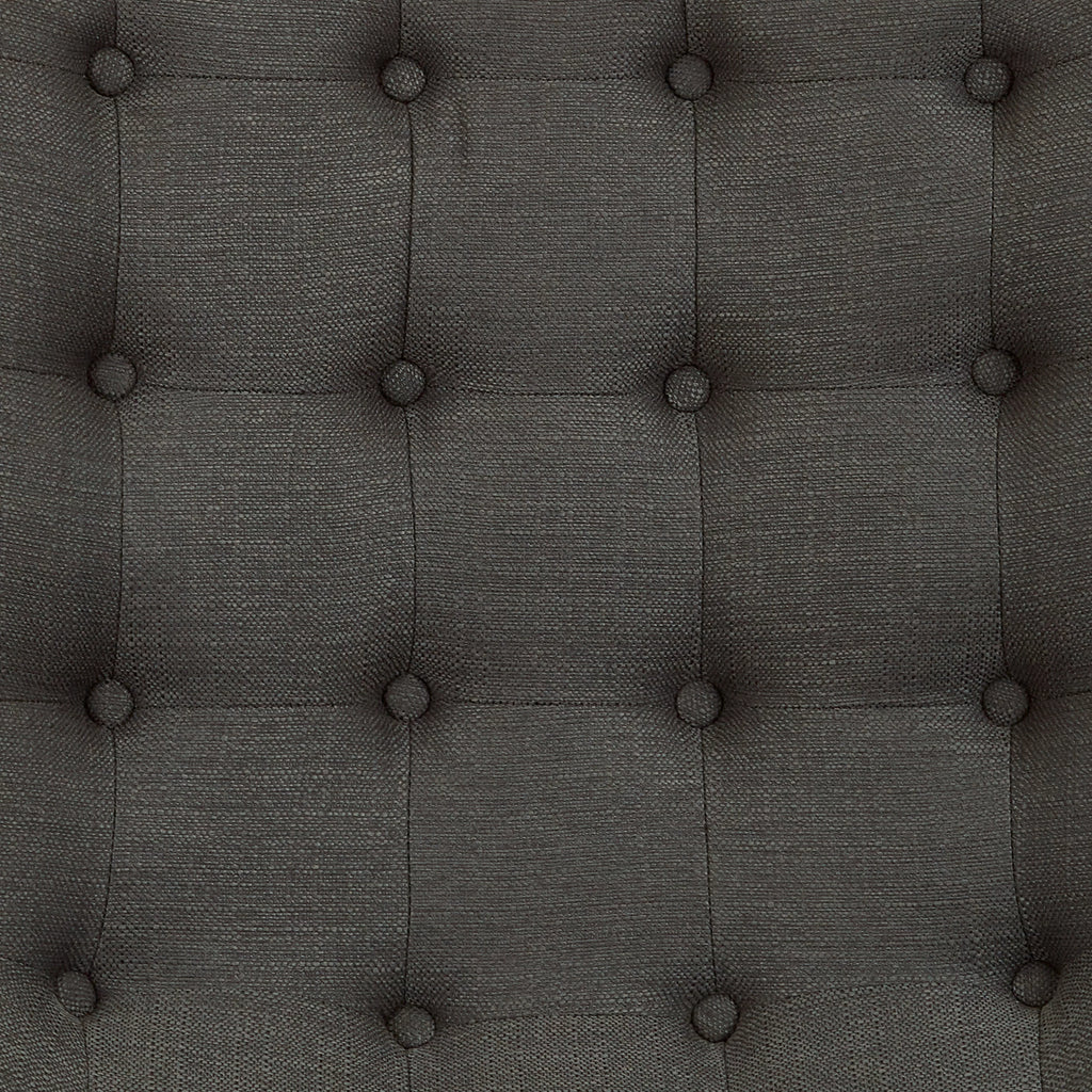 Charcoal Fabric Tufted Chair with Coffee Legs Y950630