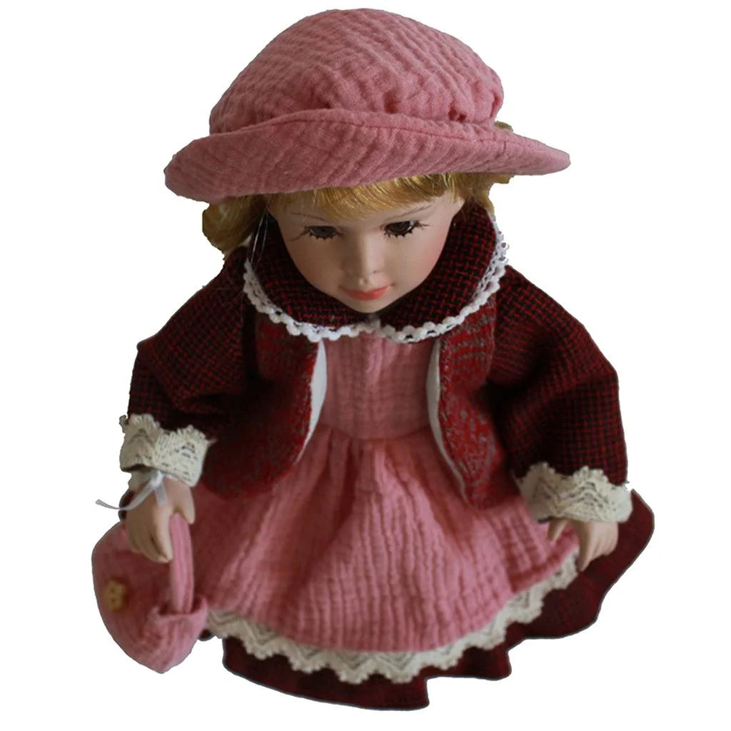 40cm Porcelain Doll with Display Stand F5161