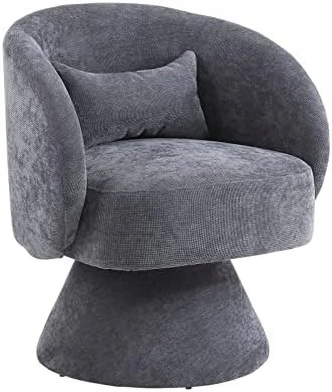 Linen Upholstered Swivel Accent Chair Set of 2 E445527