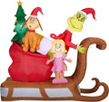 9FT Airblown Inflatable Grinch Scene Christmas Decor U642