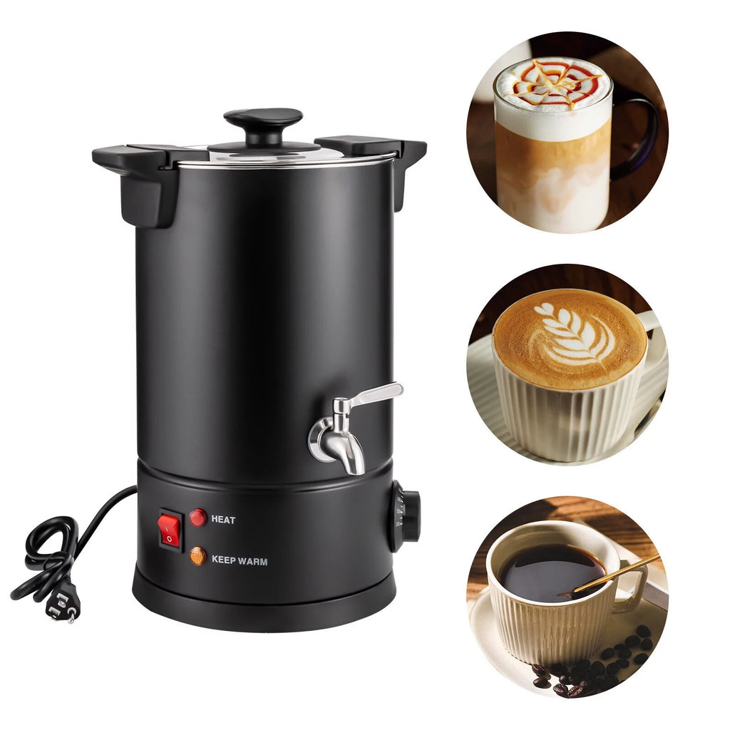 8L Stainless Steel Electric Coffee Urn Black 1000w Z9822