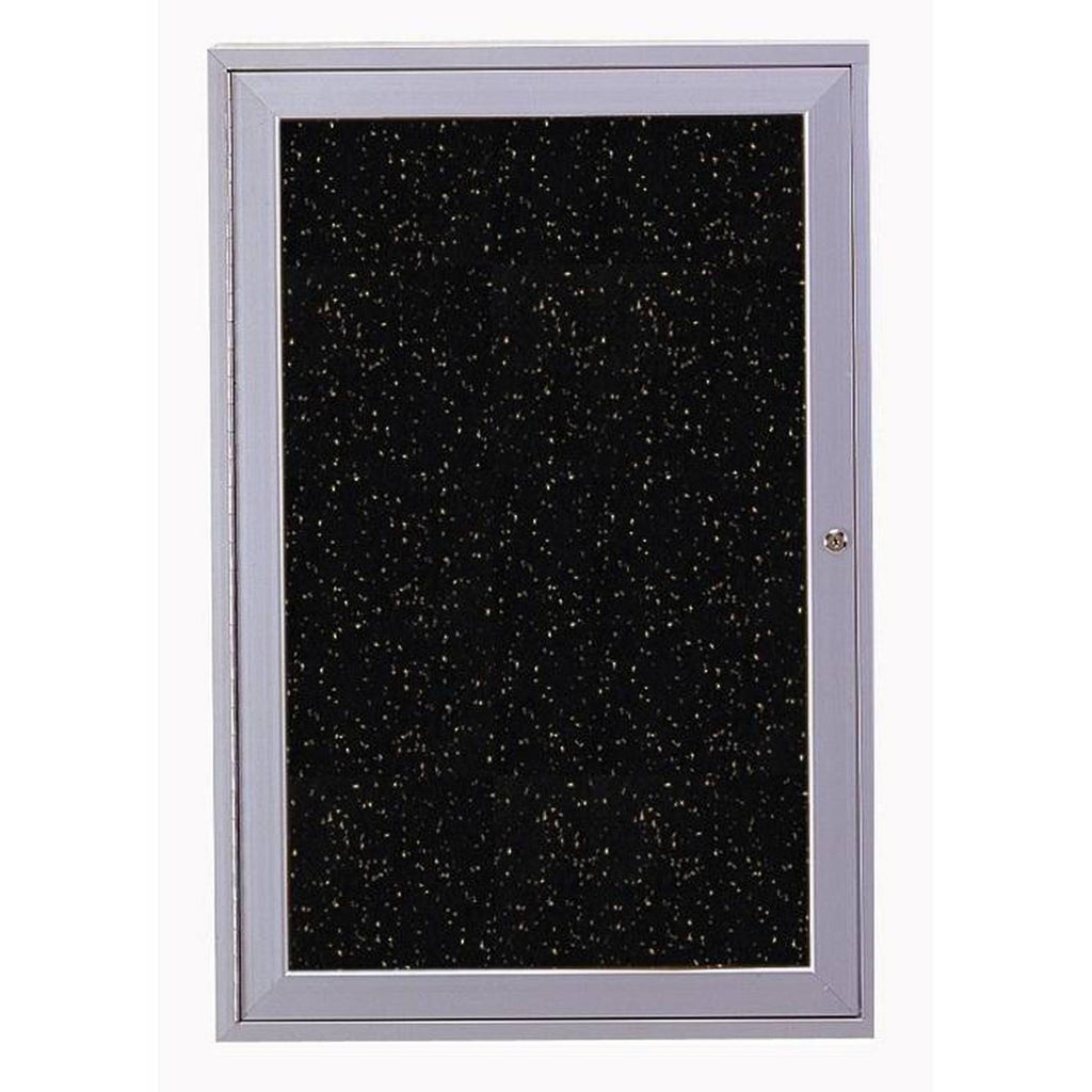 Tan Speckled 1-Door Enclosed Bulletin Board L173864