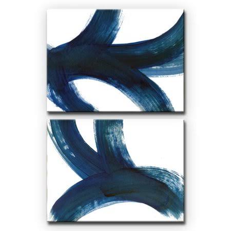 2 Piece Acrylic Painting Print Set on Wrapped Canvas N8743
