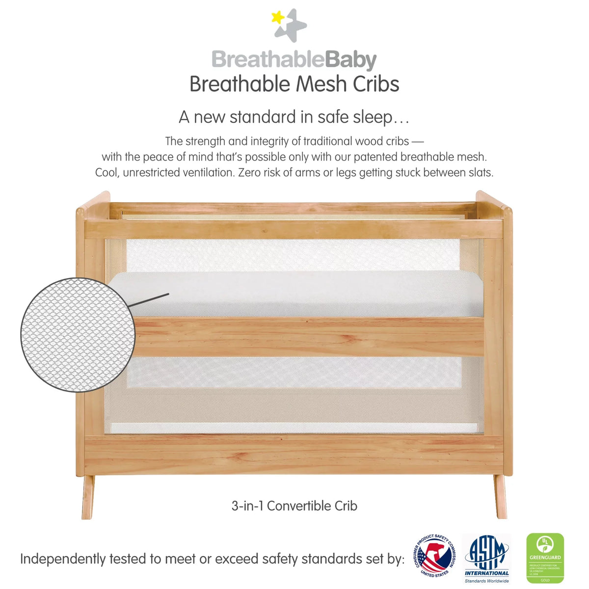 Beech 3-in-1 Convertible Crib W4177