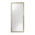 36 in. x 80 in. Sandtone Right-Hand Fullview Aluminum Storm Door with Brass Hardware L943141