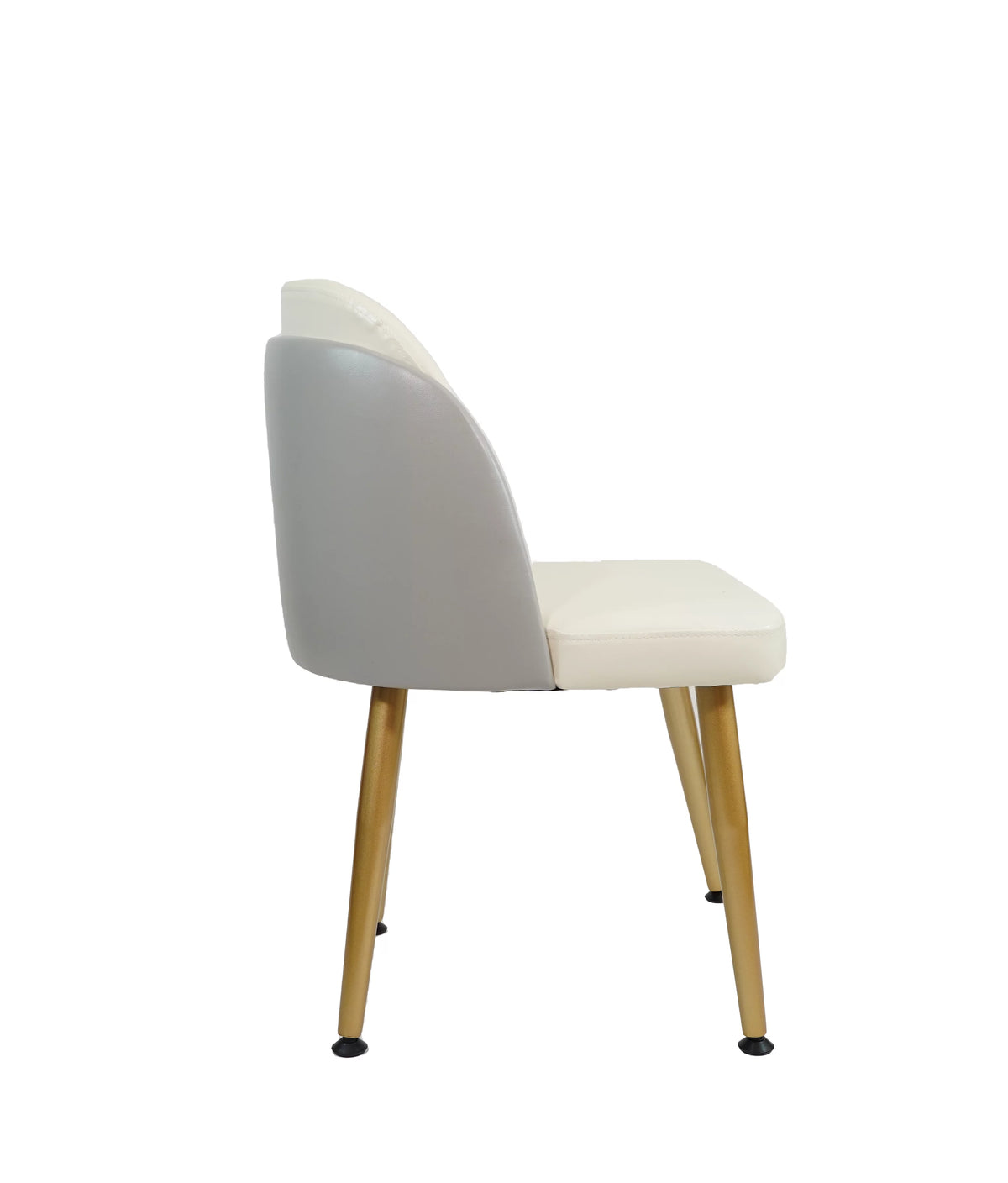 Set of 4 Leather Dining Chairs Metal Legs J506