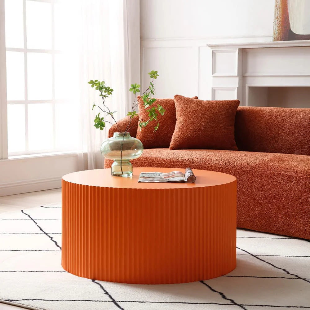 Black Round Wooden Nesting Coffee Table Set of 2 T7463
