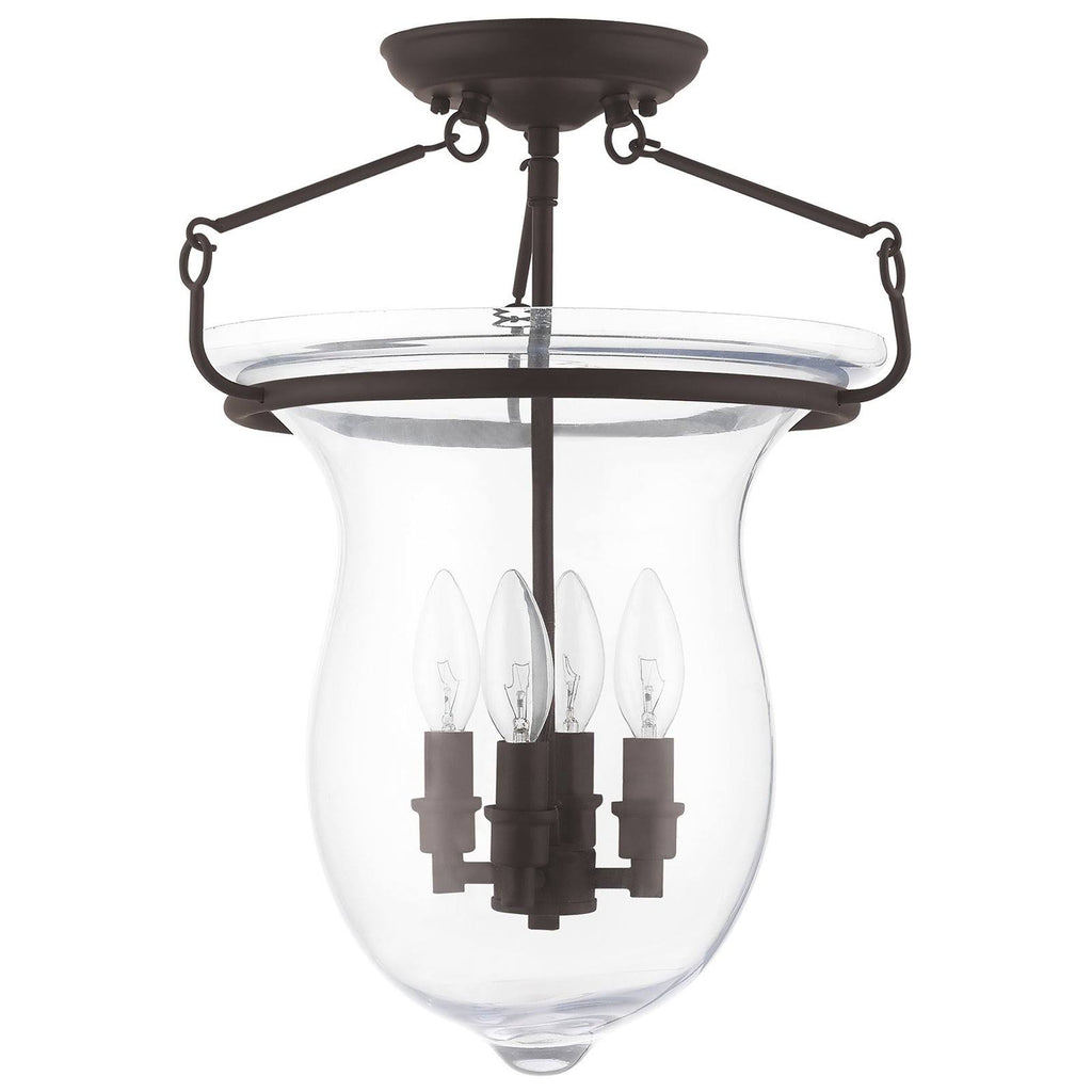 4-Light Ceiling Mount, Polished Nickel S3847