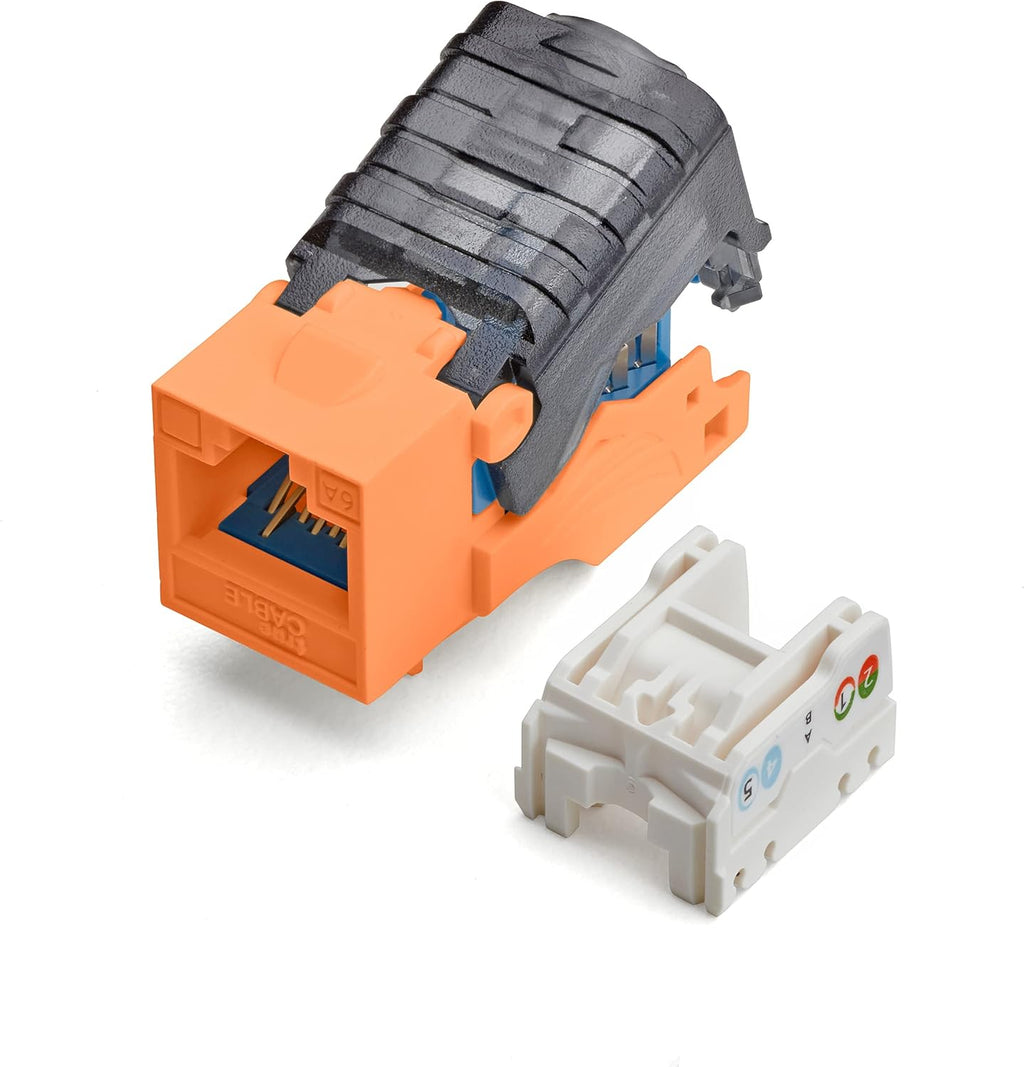 Blue Cat6A Toolless Keystone Jack 12 Pack H58818