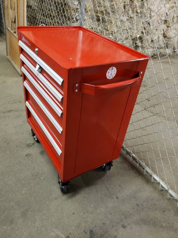26.5-in W x 34-in H 5-Drawer Steel Rolling Tool Cabinet P68188