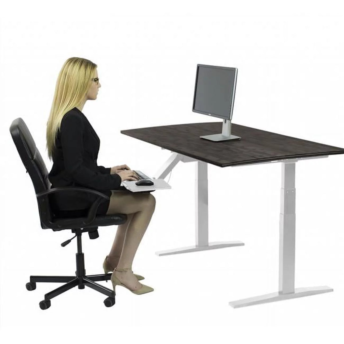 White 52 in. Adjustable Standing Desk R2361