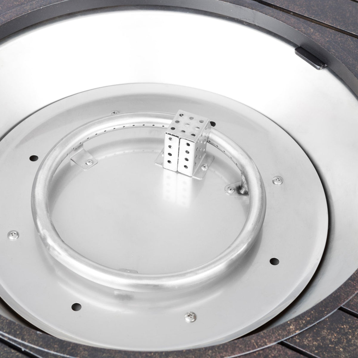 47" Wide 40,000 BTU Freestanding Liquid Propane Round Table Fire Pit O804