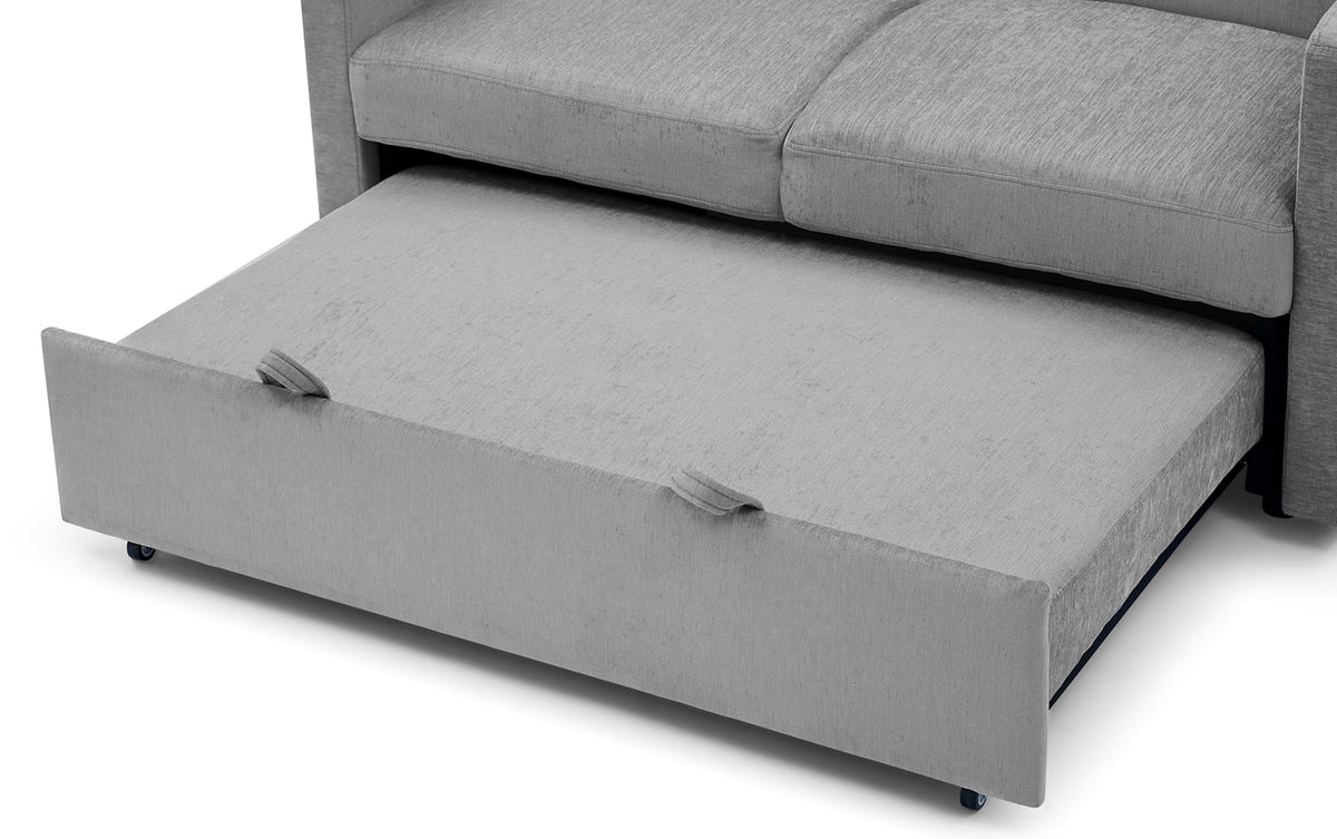 Gray Sofa Bed with Pull-Out Bed V274169