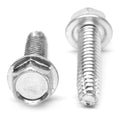 1/4-20 x 2 Coarse Thread Thread Cutting Screw Hex Washer Head Type F Low Carbon Steel Zinc Plated Pk 1000 K975