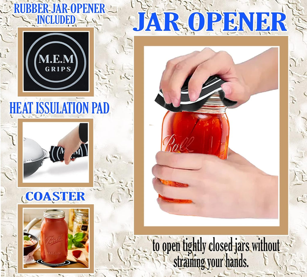 32 oz Mason Jars (3 Pack) with Airtight Lids and Bands D981411