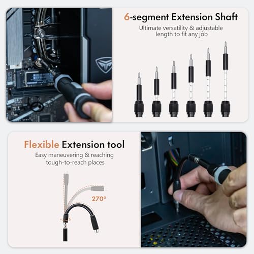 82 in 1 Magnetic Precision Screwdriver Set with Flexible Shaft and Extension Rod R813366