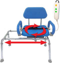 Blue Sliding Shower Chair Transfer Bench with Swivel Seat B947